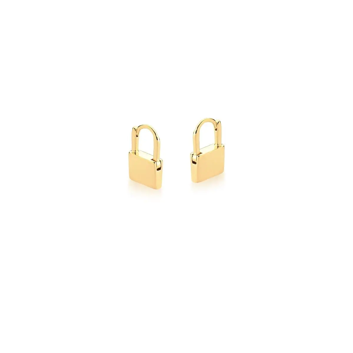 Argola Cadeado banhada a Ouro 18k