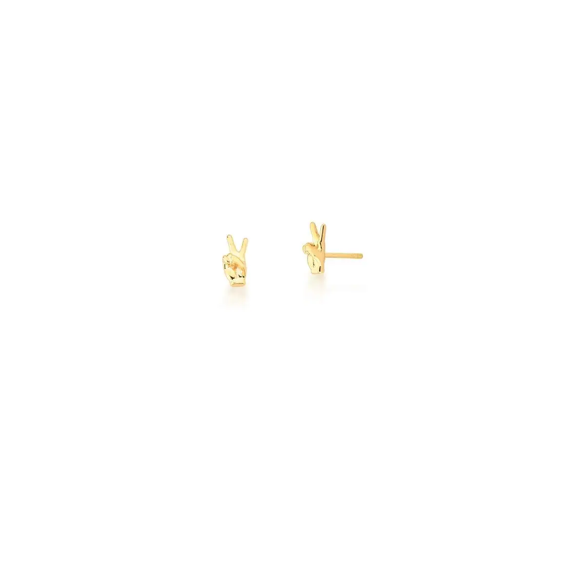Brinco Peace&Love banhado a Ouro 18k