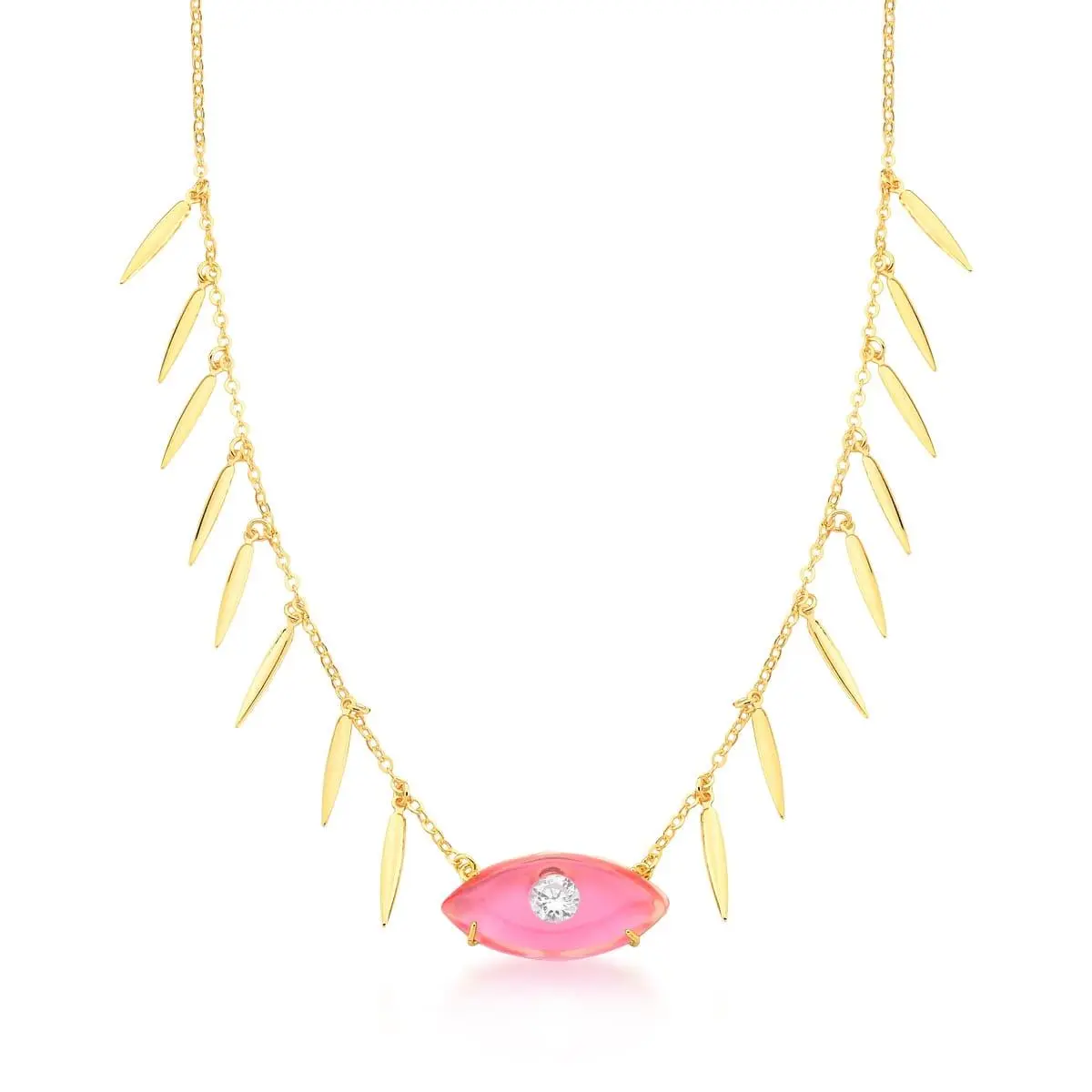 Corrente Gipsy Pink banhada a Ouro 18k