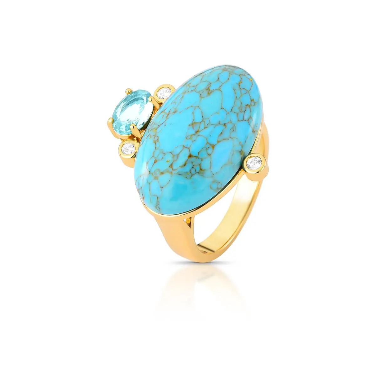Anel Jasmine banhado a Ouro 18k