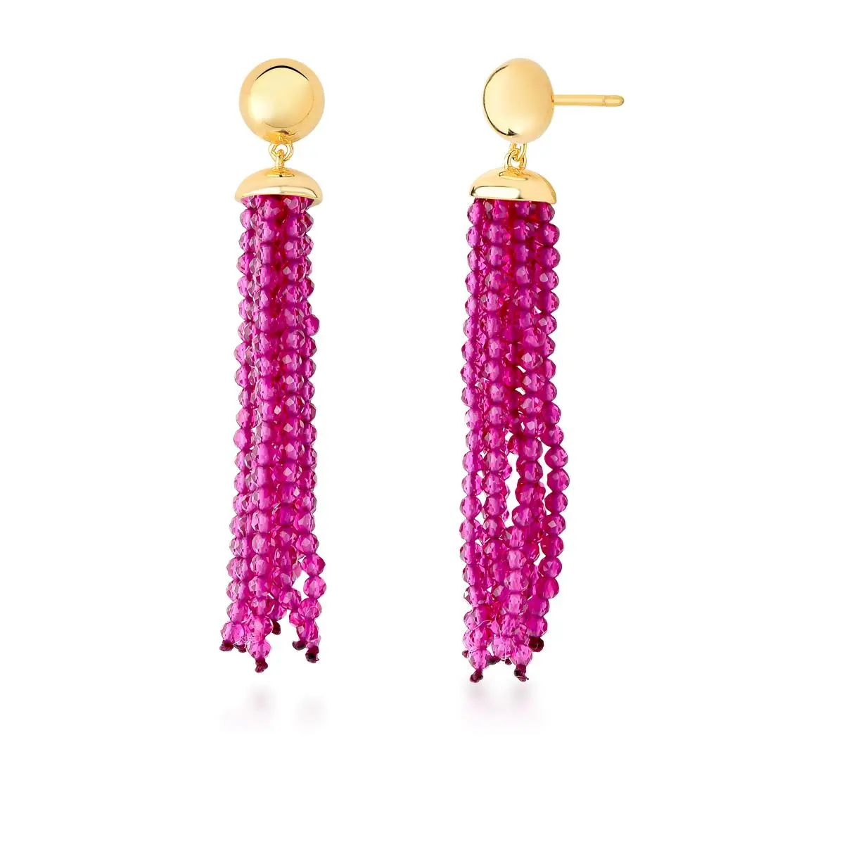 Brinco Joelle Pink banhado a Ouro 18k