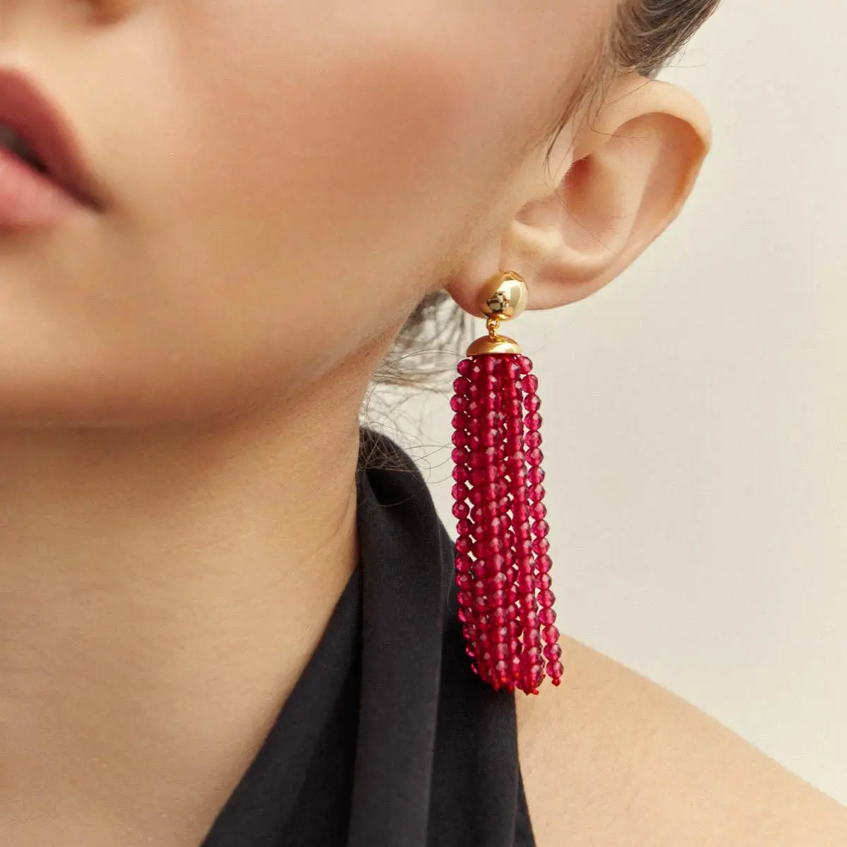 Brinco Joelle Pink banhado a Ouro 18k