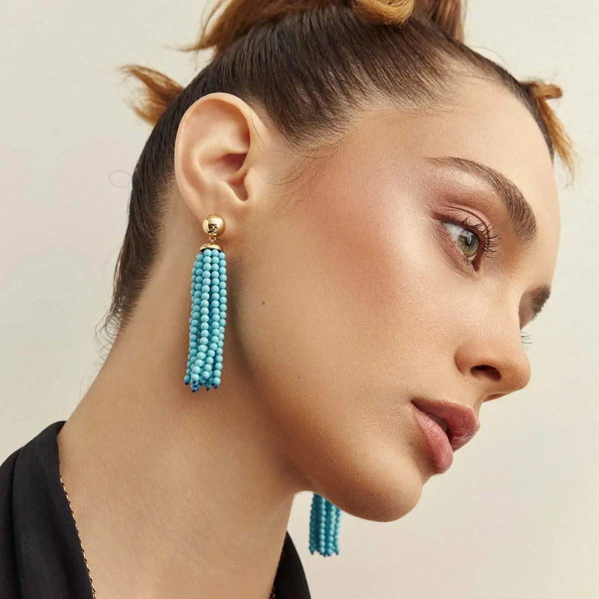 Brinco Joelle Turmalina banhado a Ouro 18k