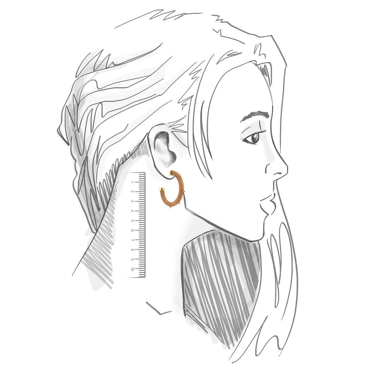Argola Ayla banhada a Ouro 18k