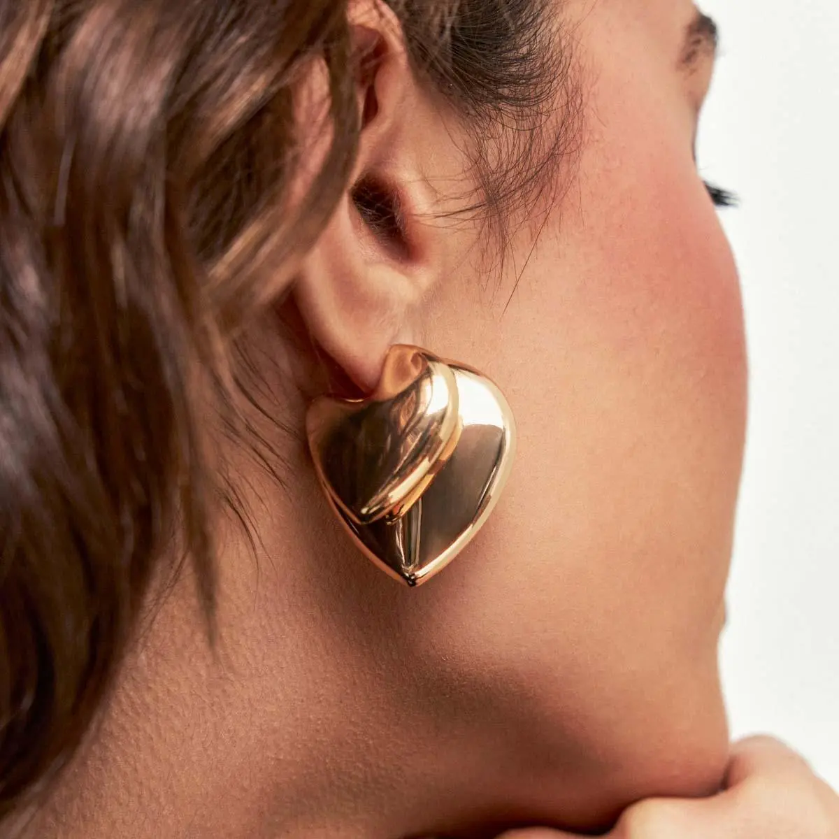 Brinco Stella Coração banhado a Ouro 18k