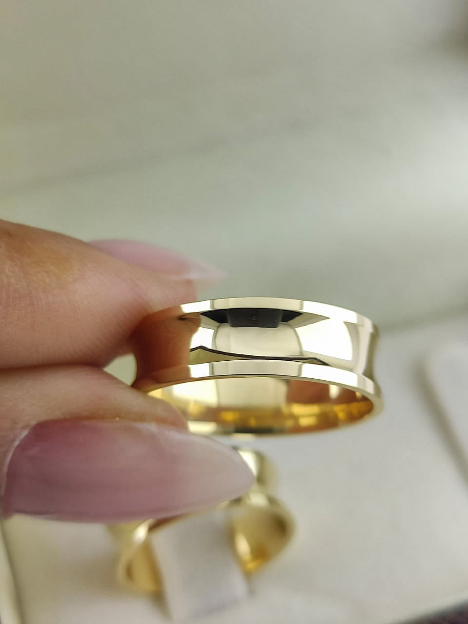 Aliança ouro 18k, 6mm, 10g