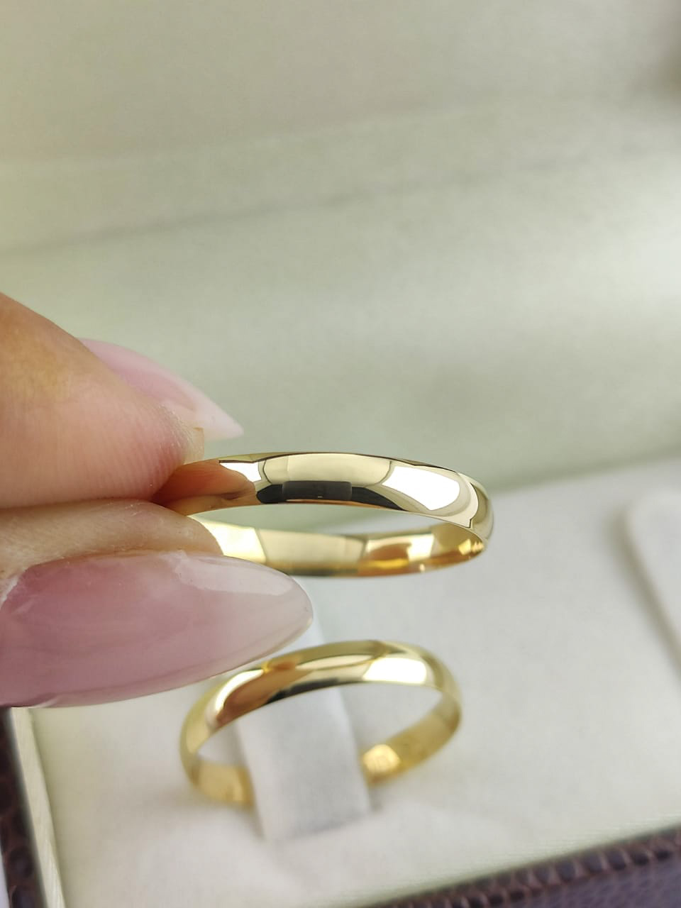 Aliança ouro 18k, 3.5mm, 5g