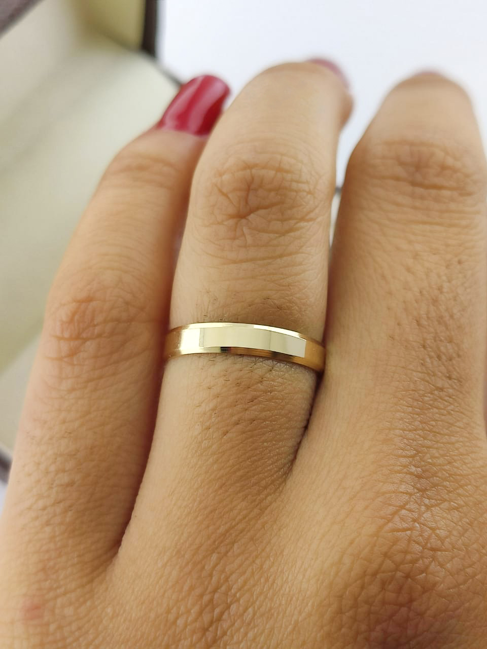 Aliança ouro 18k, 3mm, 5g