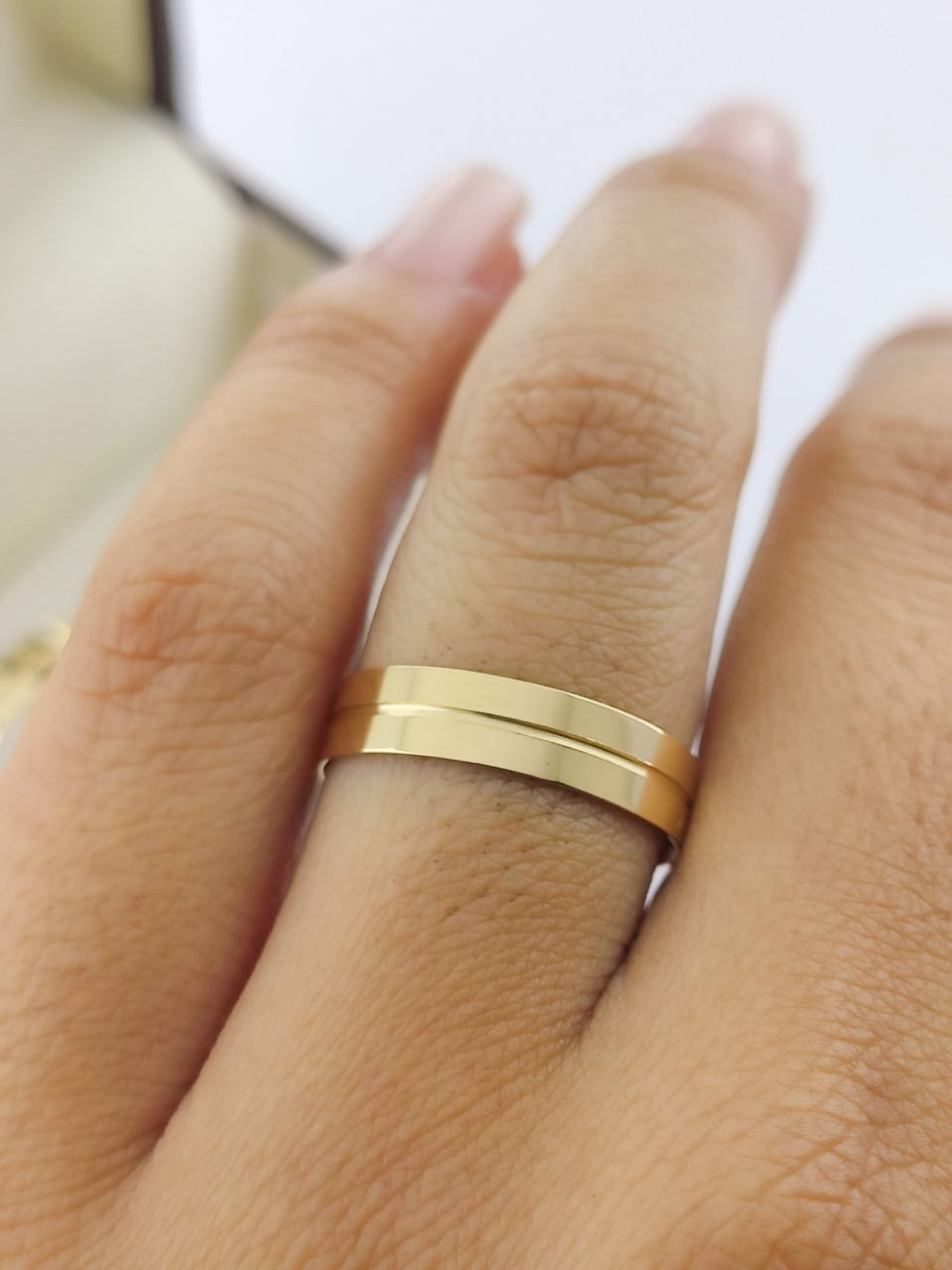 Aliança ouro 18k, 4mm, 6g