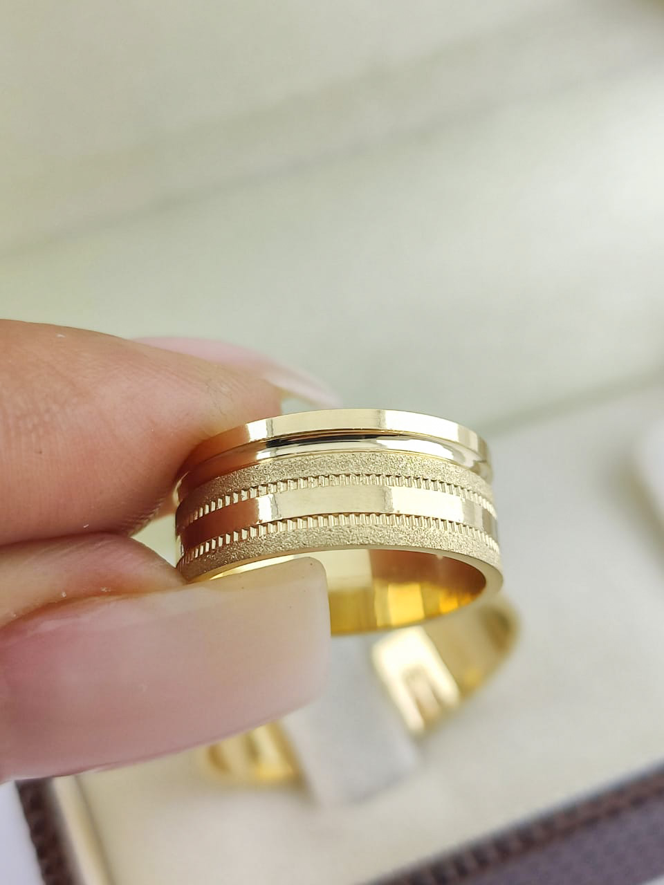 Aliança ouro 18k, 7mm, 14g