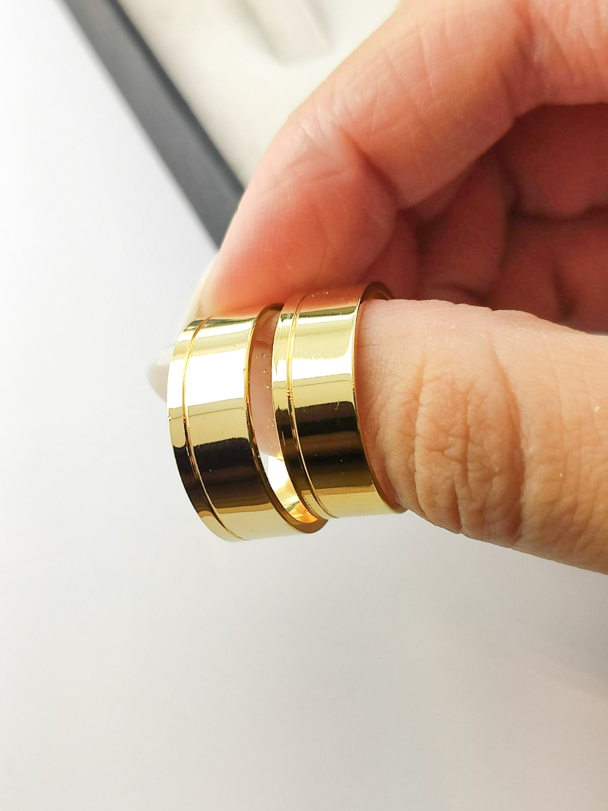 Aliança ouro 18k, 6mm, 10g