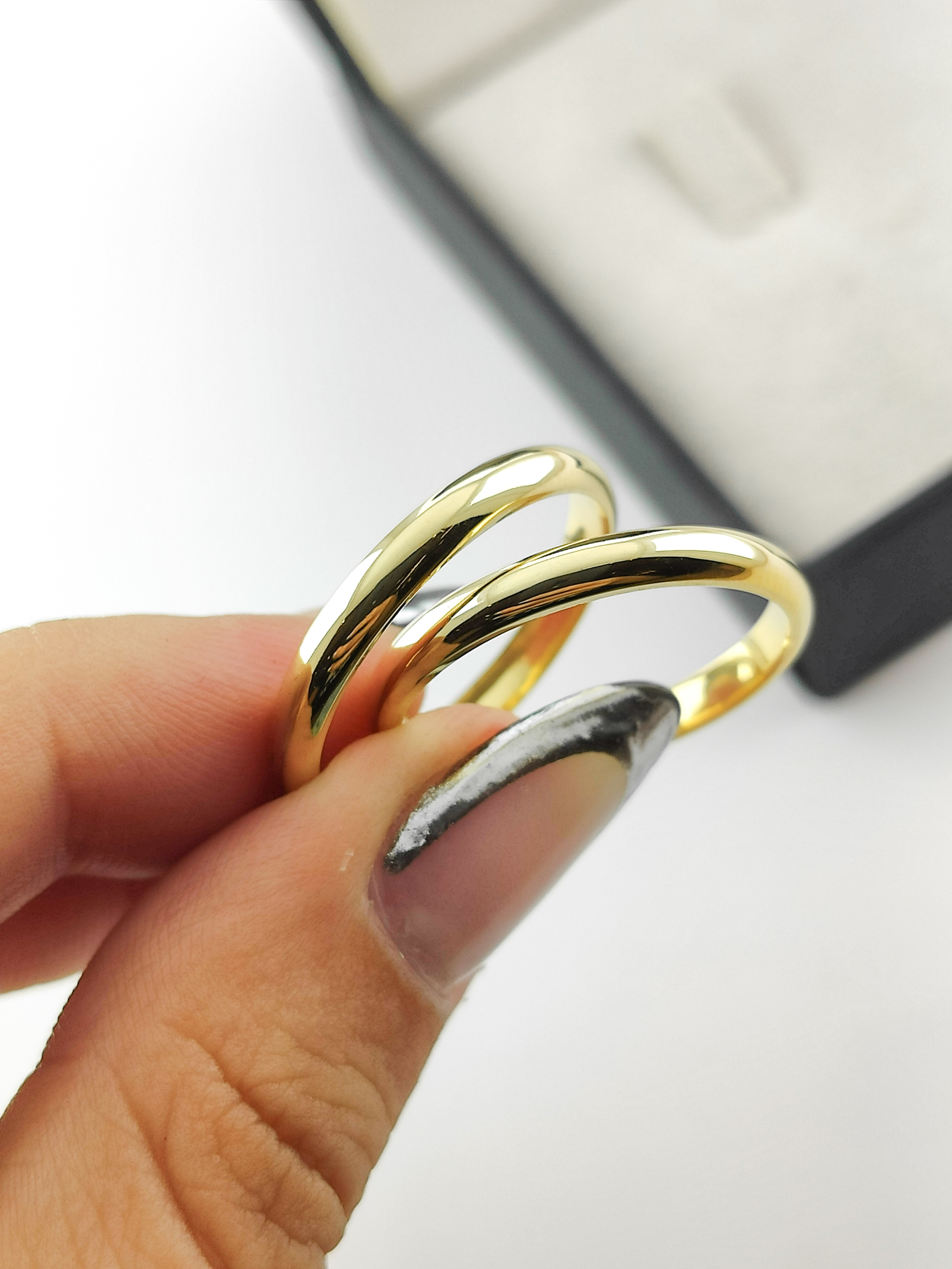 Aliança ouro 18k, 3mm, 9g