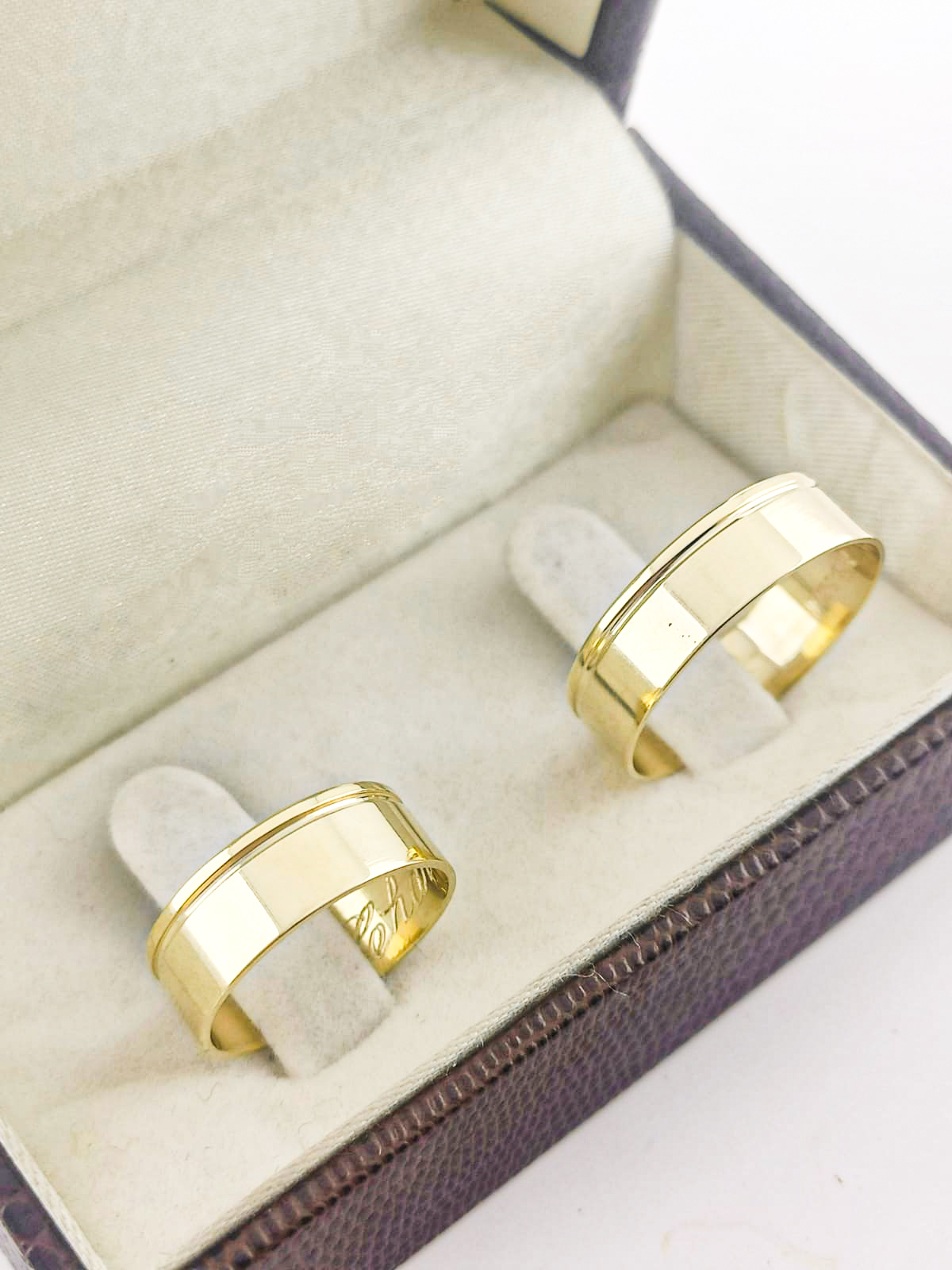 Aliança ouro 18k, 6mm, 8g
